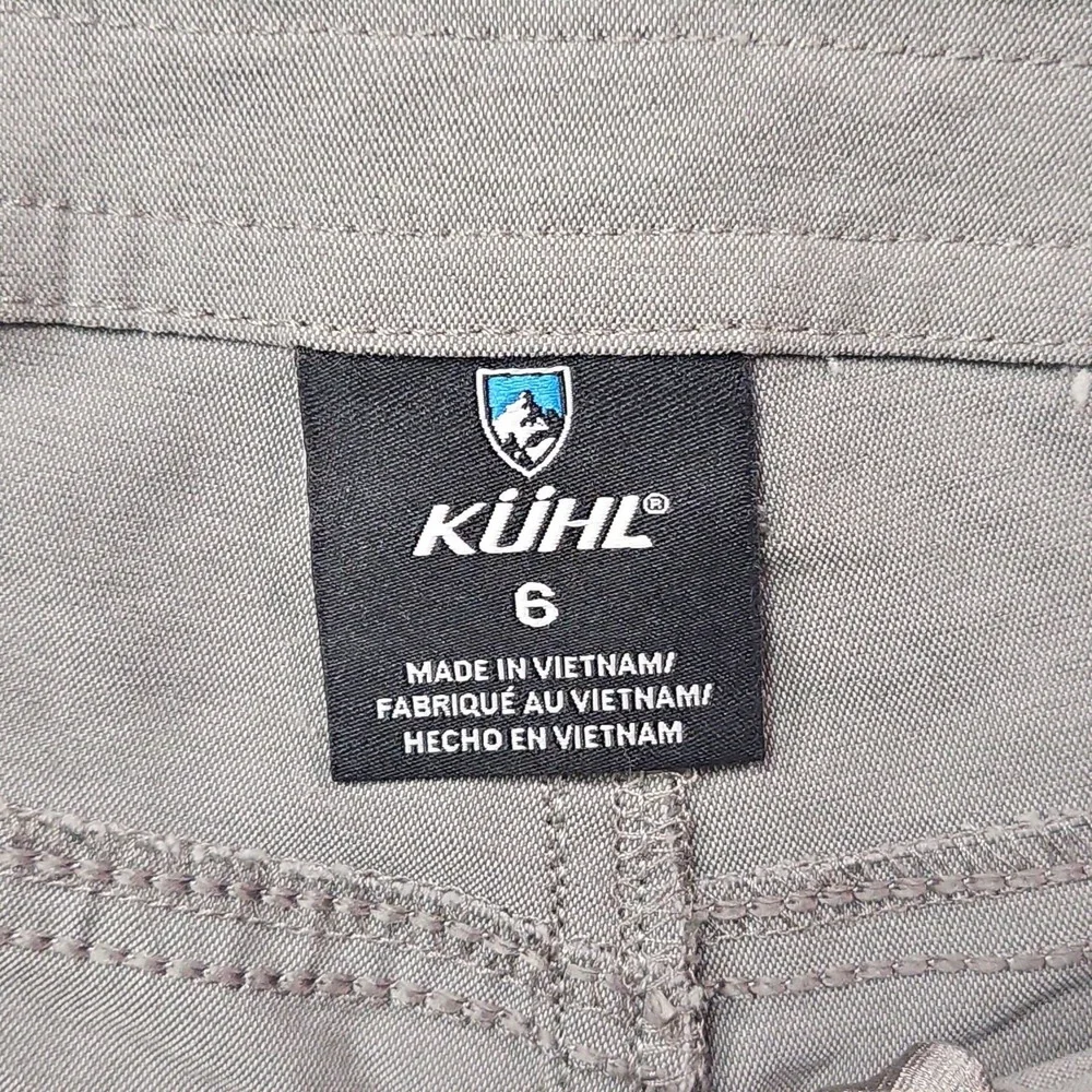 KUHL TREKR Shorts Womens 6 Gray Performance Lightweight Gorpcore Hiking Cargo